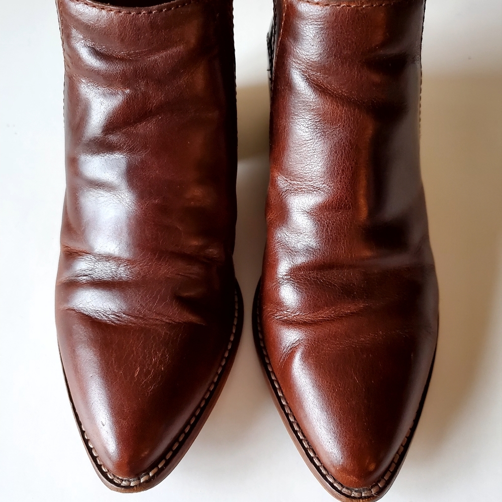 Madewell Women's The Bonham Ankle Boots in Cognac. Size 6.5
